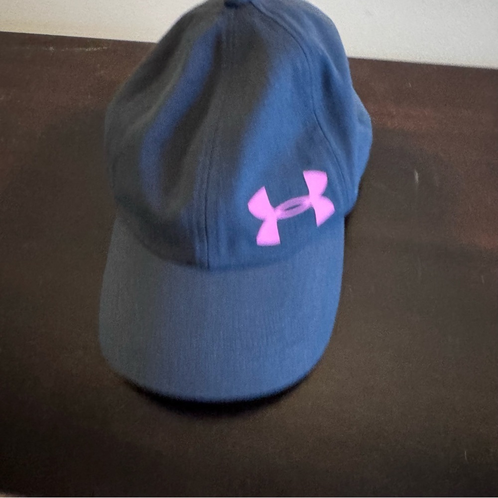 Under Armour Kids Dark Blue Cap with Pink Logo